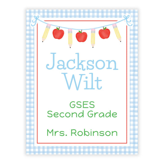 PRINTABLE Binder Cover - Apple Banner (Blue)