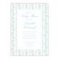 Blue Floral Toile Baby Shower Invitations