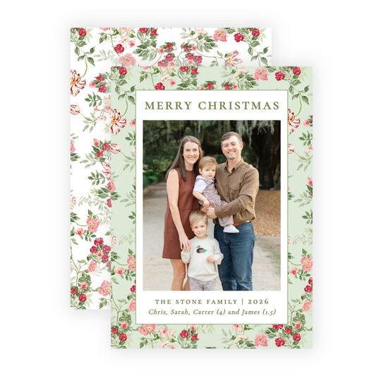 Christmas Photo Card - Berry Blush 1