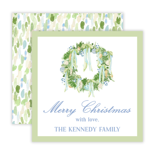 Holiday Gift Tags or Stickers - Luxe Noel Wreath