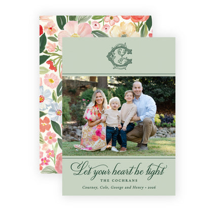 Christmas Photo Card - Merry Blooms 1