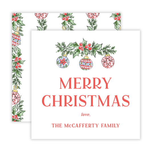 Holiday Gift Tags or Stickers - Ornamental Holly