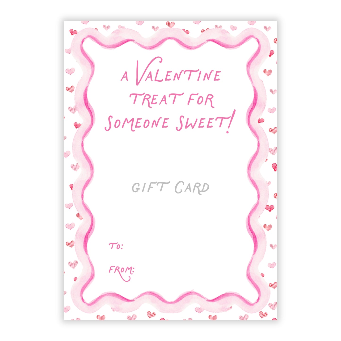 PRINTABLE Valentine's Day Gift Card Holder (Self-Edit Template)