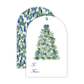 Holiday Gift Tags - Tied with a Bow Blue Tree - Arch Hang Tags