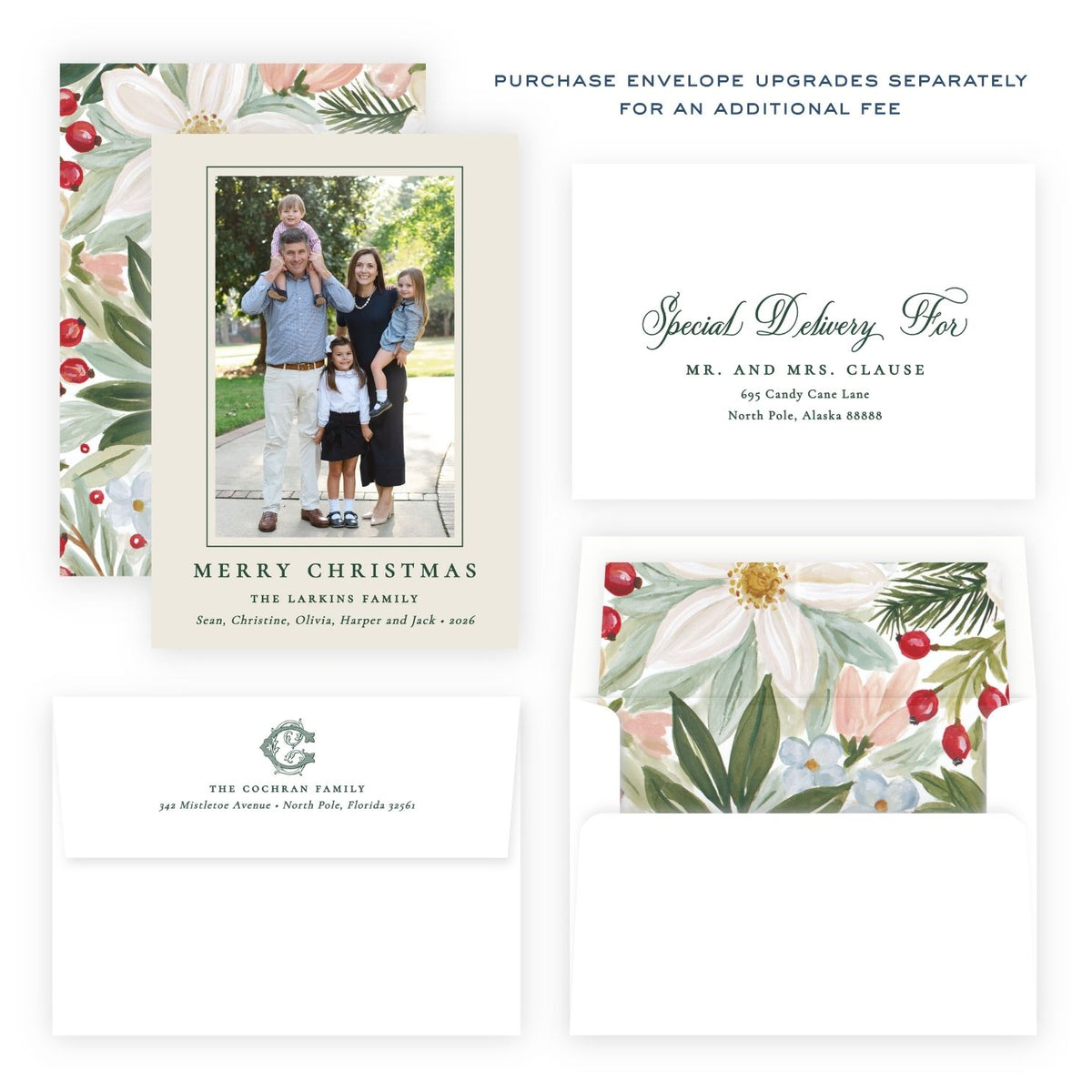 Christmas Photo Card - Winterberry Garden 1