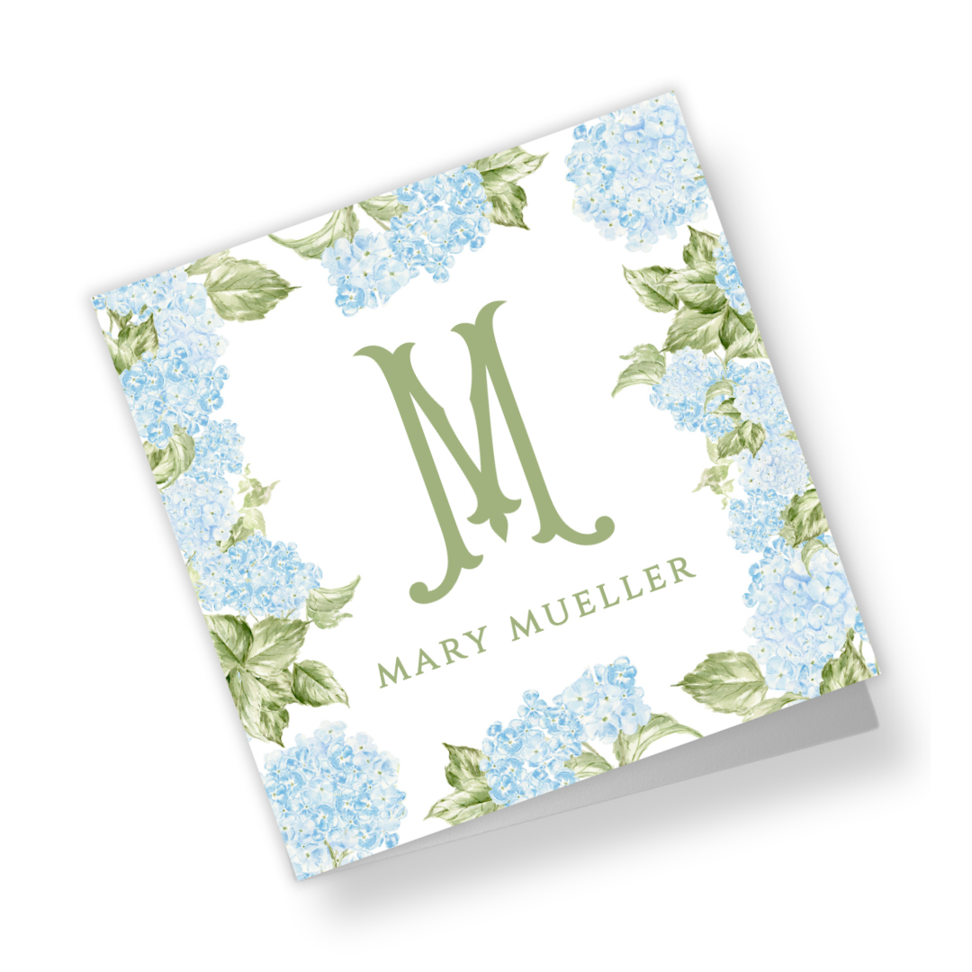 Holly's Hydrangeas Personalized Folded Gift Tags with Envelopes