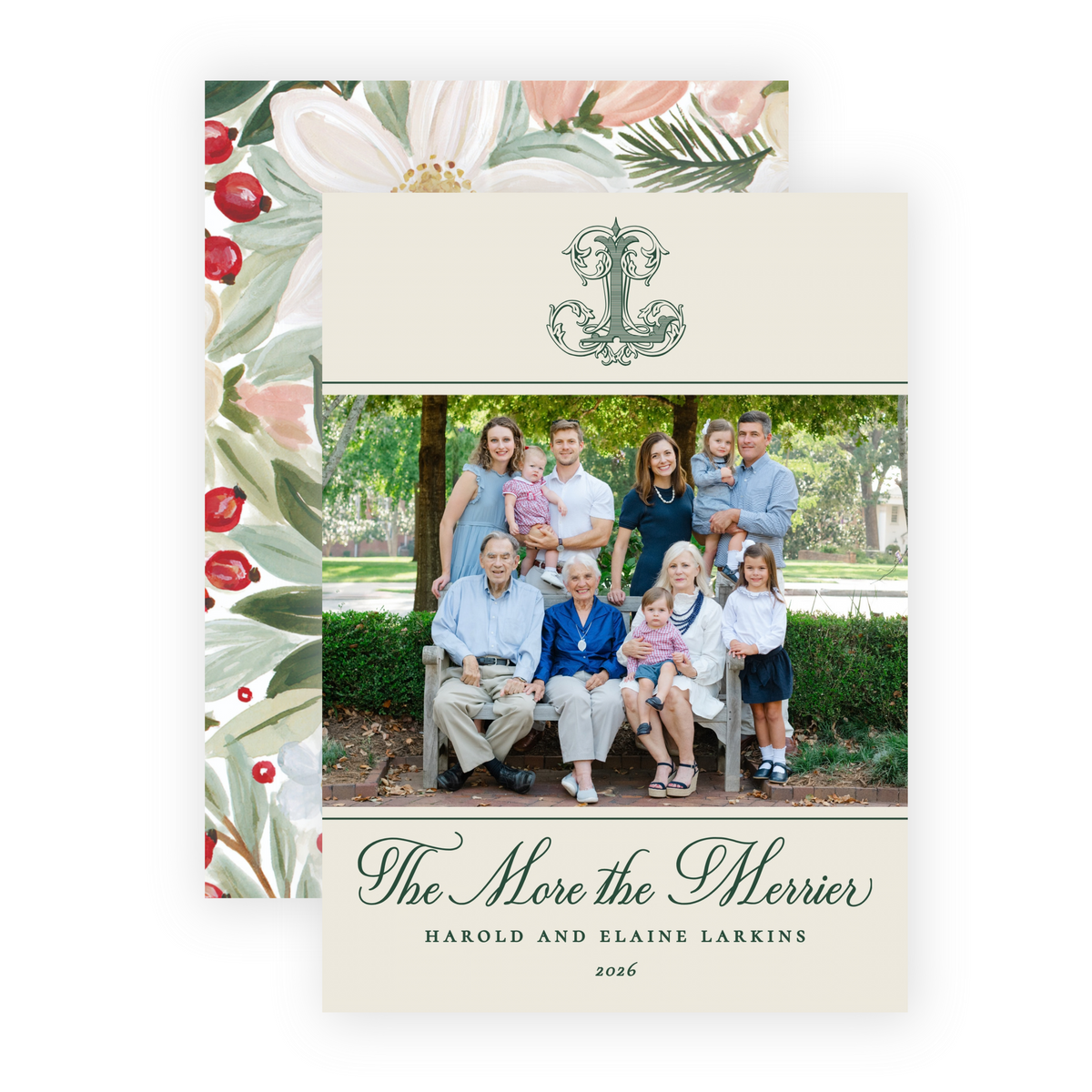 Christmas Photo Card - Winterberry Garden 1