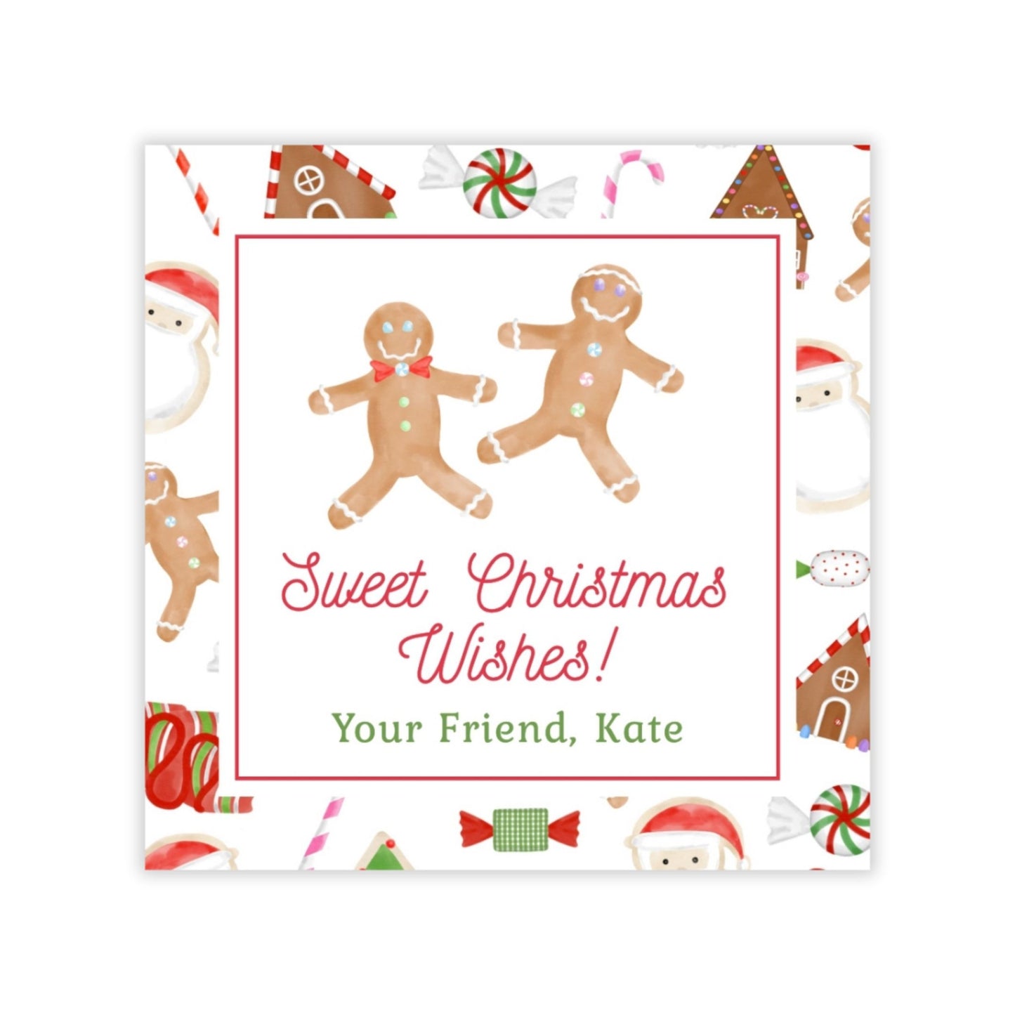 Holiday Gift Tags or Stickers for Kids - Sweet Christmas Wishes