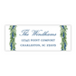Christmas Address Labels - Big Bow Garland, Navy