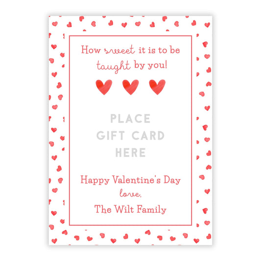 PRINTABLE Valentine's Day Gift Card Holder for Teachers (Self-Edit Template)
