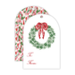 Holiday Gift Tags - Tied with a Bow Wreath - Arch Hang Tags