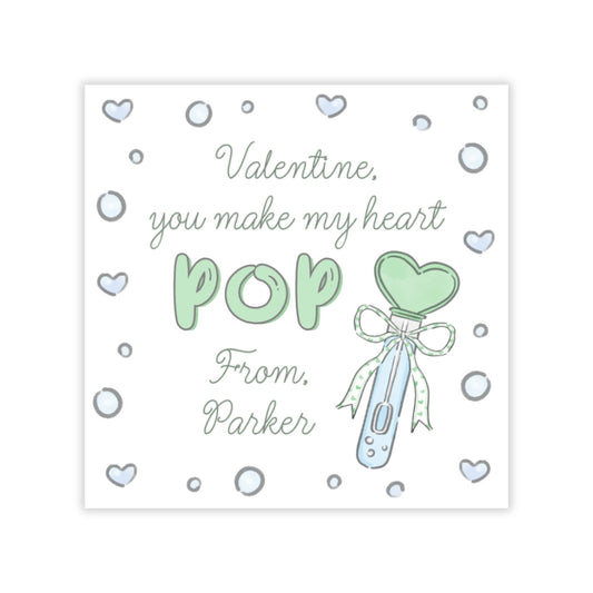 Bubble Wand Valentine (Green)