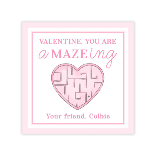 Heart Maze Valentine (Pink)