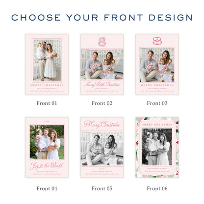 Christmas Photo Card - Blushing Poinsettias 4