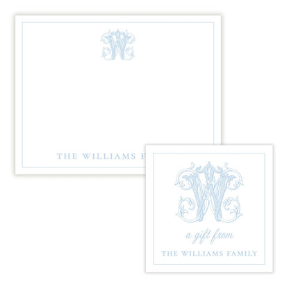 Vintage Vine Monogram Personalized Stationery Gift Set (Custom Bundle)