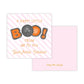 Kids Personalized Halloween Treat Tag - BOO Cookies (Pink)
