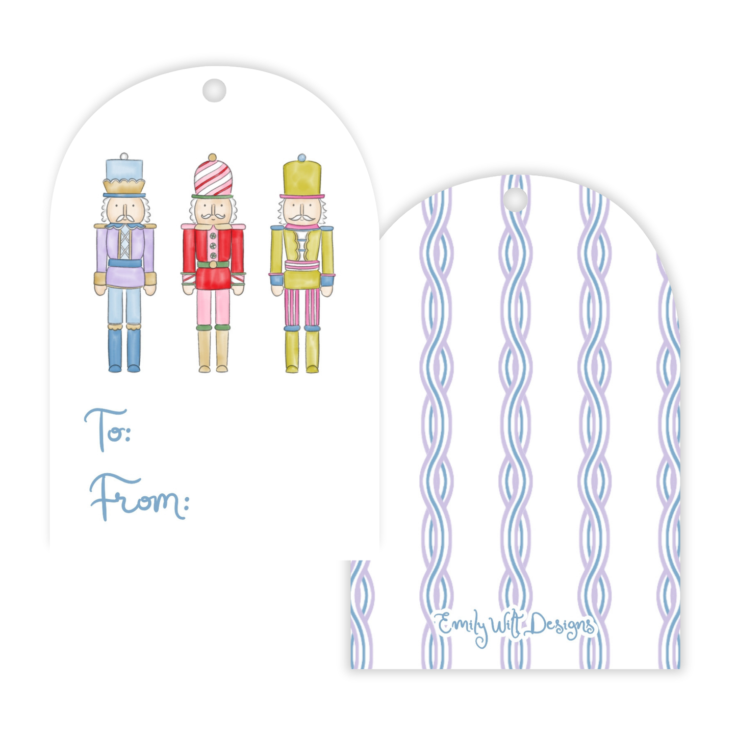 Holiday Gift Tags - Festive Nutcrackers - Arch Hang Tags