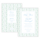 Blue Floral Toile Baby Shower Invitations