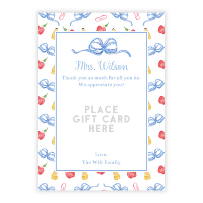 PRINTABLE Teacher Gift Card Holder - What A Teach