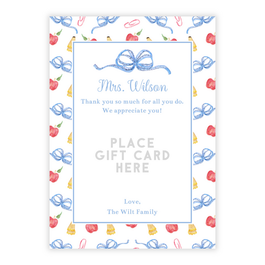 PRINTABLE Teacher Gift Card Holder - What A Teach