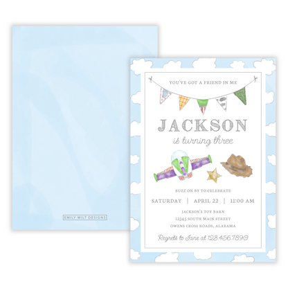 Toy Birthday Party Invitations - Boy