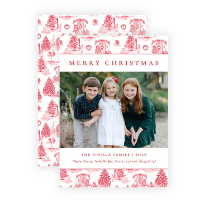 Christmas Photo Card - Scarlet Christmas 3