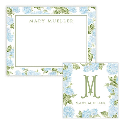 Holly's Hydrangeas Personalized Stationery Gift Set (Custom Bundle)