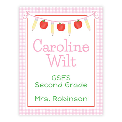 PRINTABLE Binder Cover - Apple Banner (Pink)