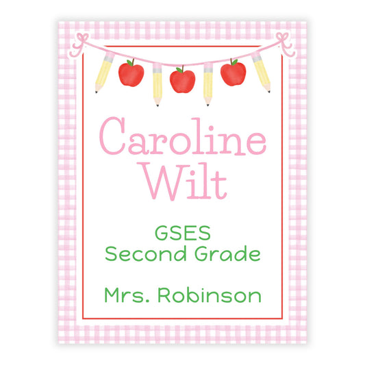 PRINTABLE Binder Cover - Apple Banner (Pink)