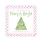 Holiday Gift Tags or Stickers for Kids - Merry and Bright (Pink)