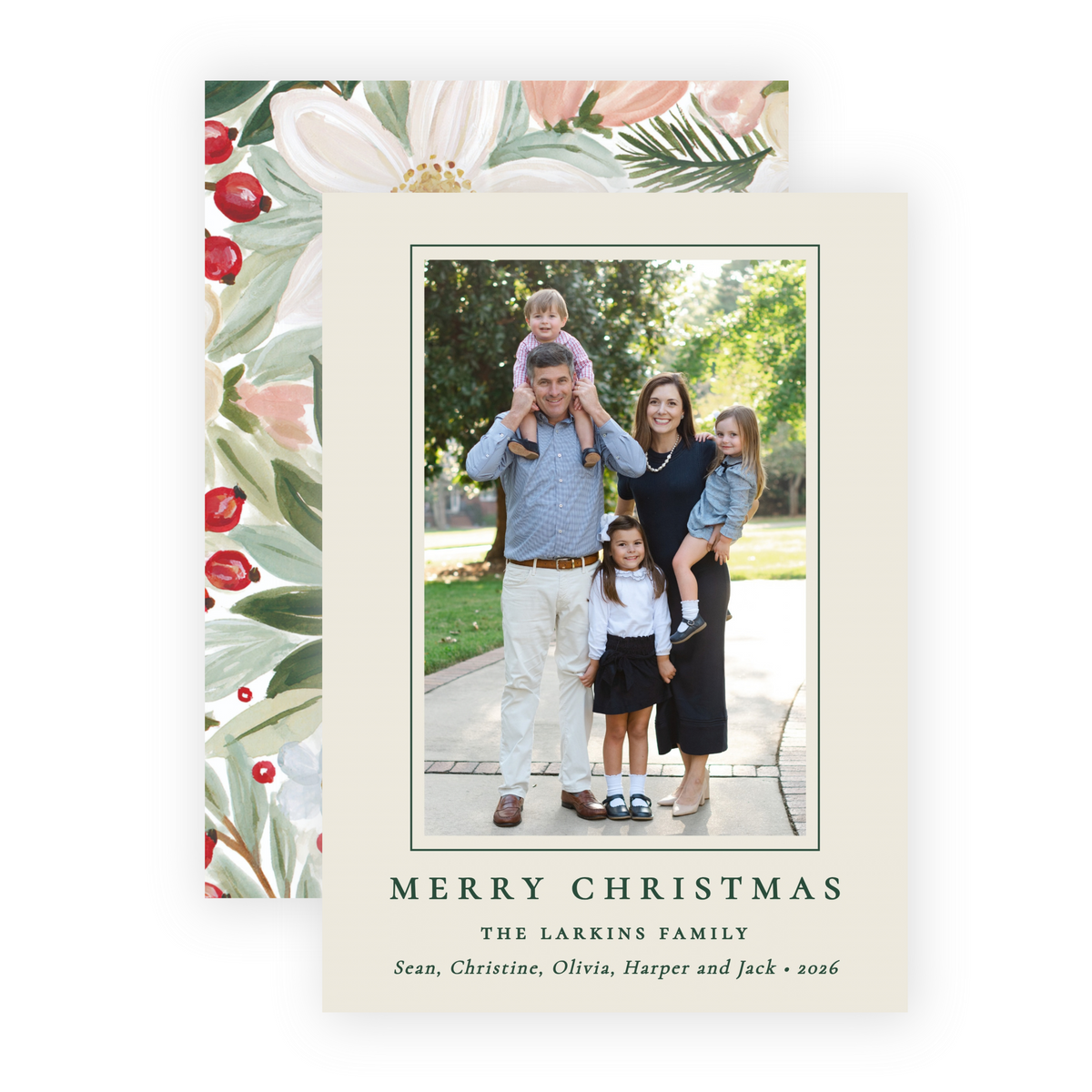 Christmas Photo Card - Winterberry Garden 1