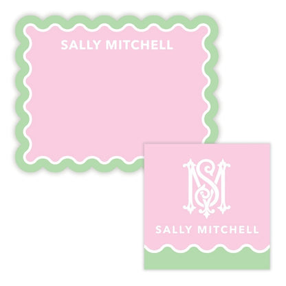 Scalloped Personalized Stationery Gift Set (Custom Bundle)
