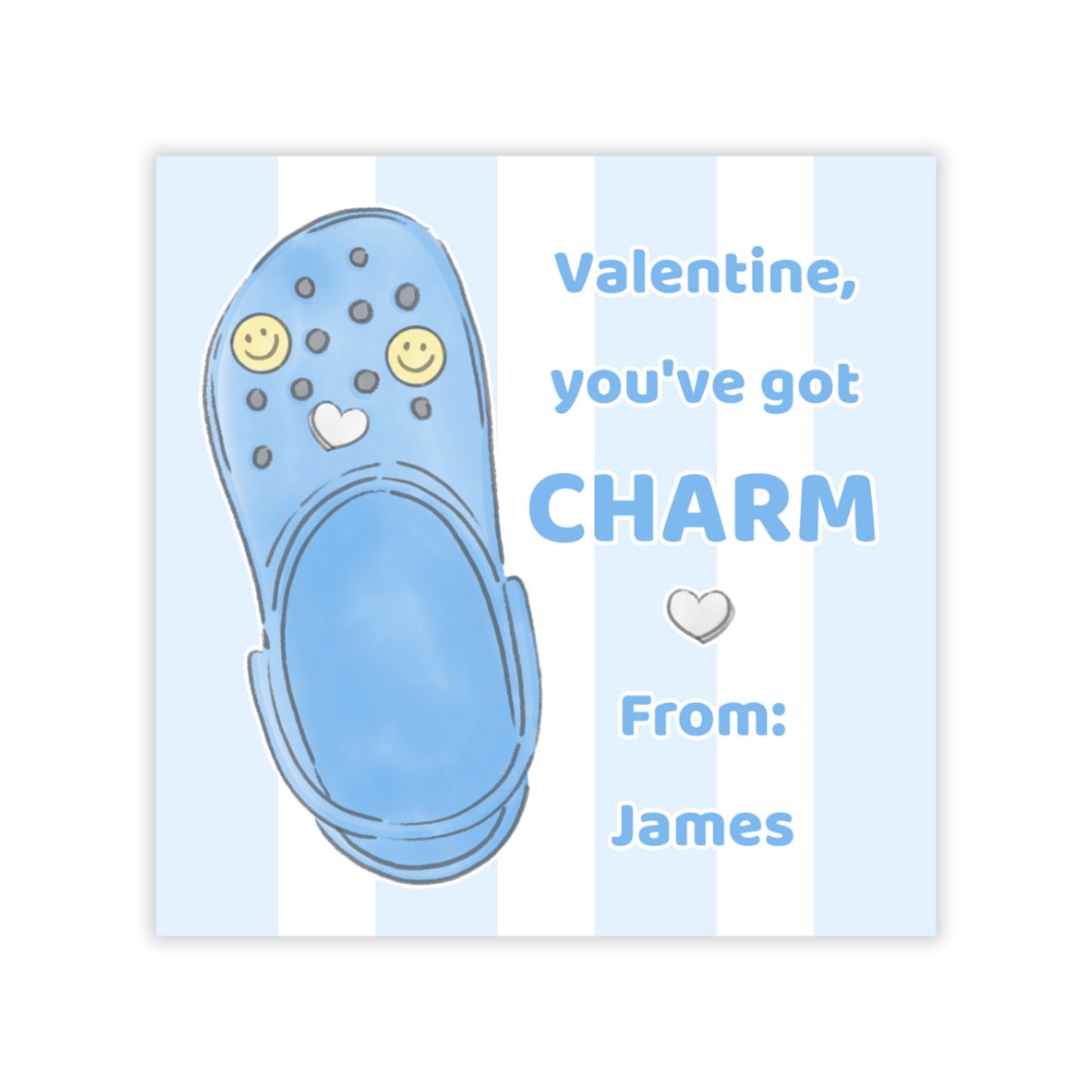 Shoe Charm Valentine (Blue)