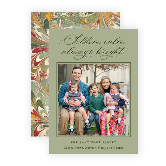 Christmas Photo Card - Marbled Christmas 3