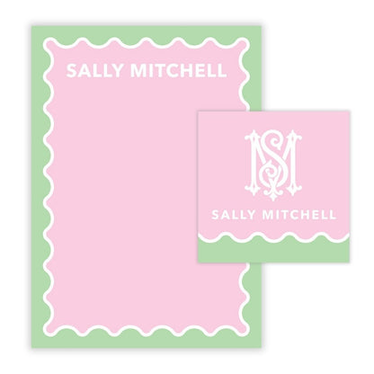 Scalloped Personalized Stationery Gift Set (Custom Bundle)