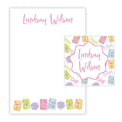 Mahjong Personalized Stationery Gift Set (Custom Bundle)