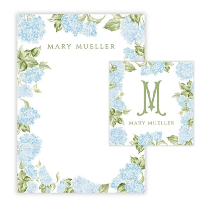 Holly's Hydrangeas Personalized Stationery Gift Set (Custom Bundle)