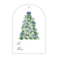 Holiday Gift Tags - Tied with a Bow Blue Tree - Arch Hang Tags