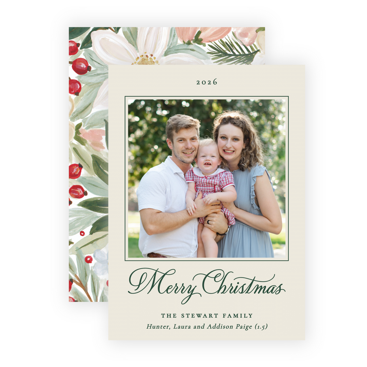 Christmas Photo Card - Winterberry Garden 1