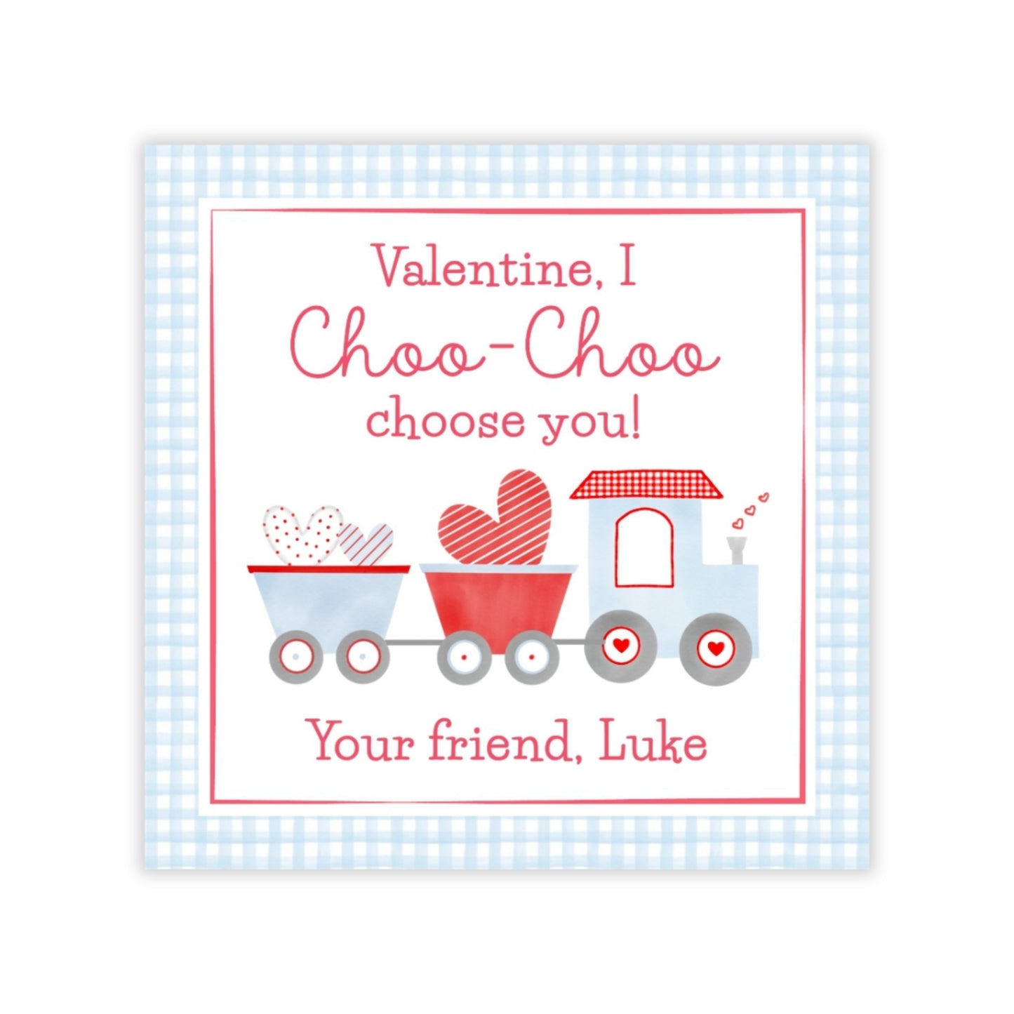 Train Valentine (Blue)