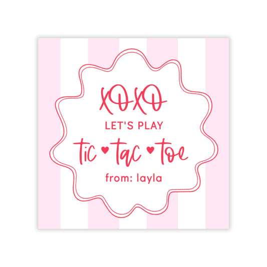 Tic Tac Toe Valentine (Red / Pink)