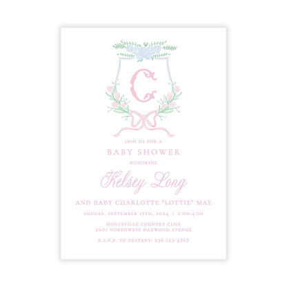 Campbell Crest Baby Shower Invitations