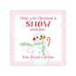 Holiday Gift Tags or Stickers for Kids - Snow Much Fun (Pink)