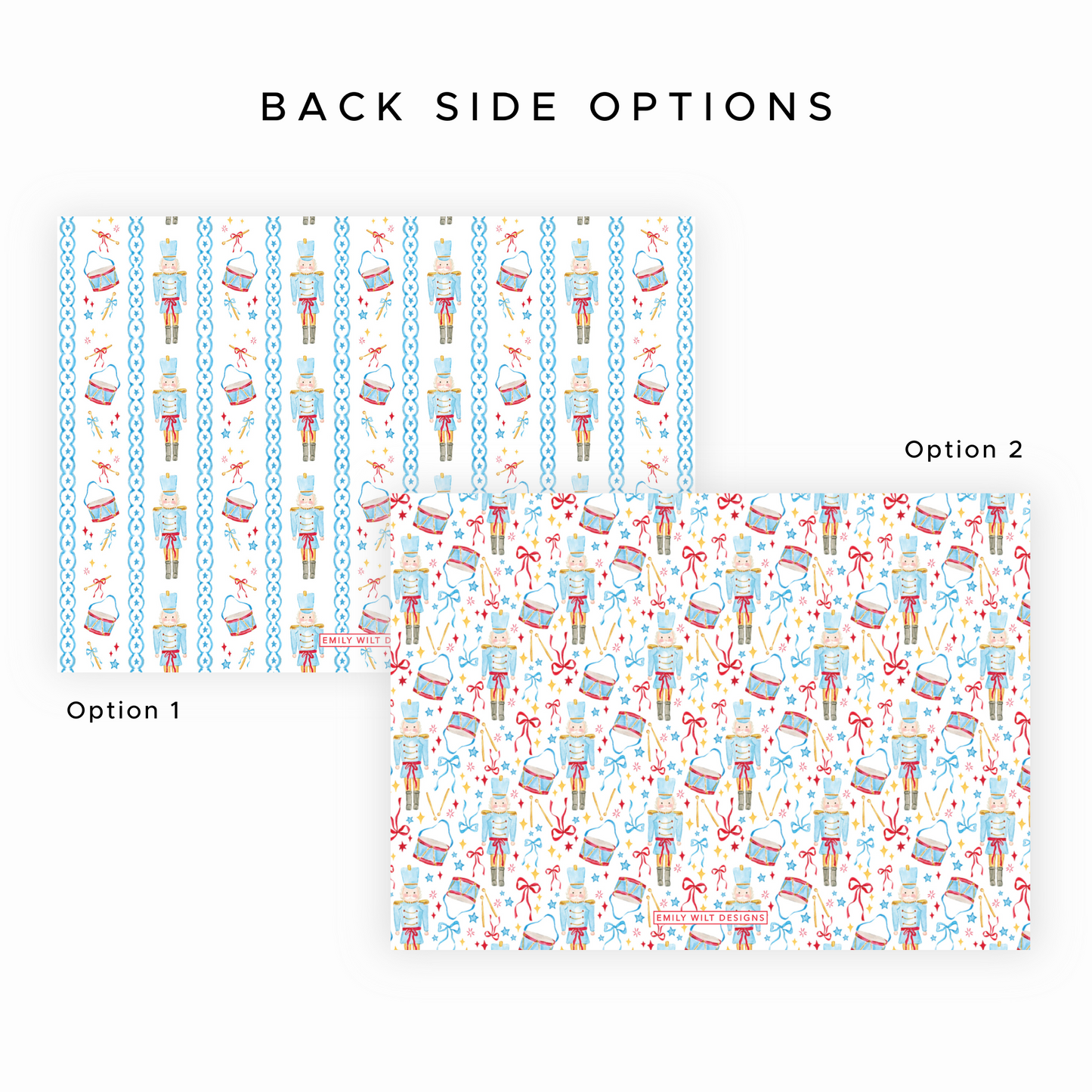 Christmas Photo Card - Santa's Soldiers, Blue - Landscape