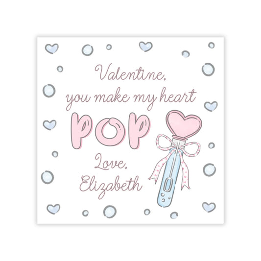 Bubble Wand Valentine (Pink)