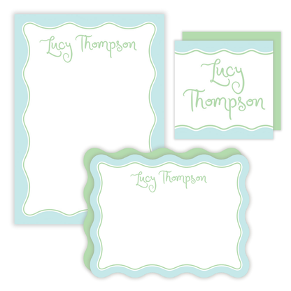 Wavy Personalized Stationery Gift Set (Custom Bundle)