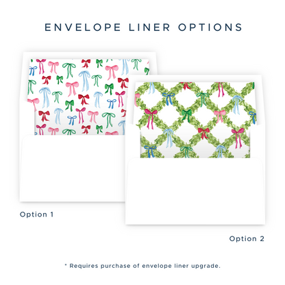 Christmas Photo Card - Decked with Bows Garland - Portrait