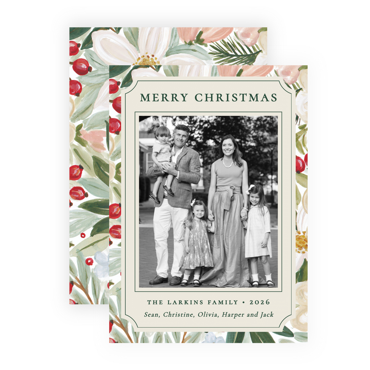 Christmas Photo Card - Winterberry Garden 1