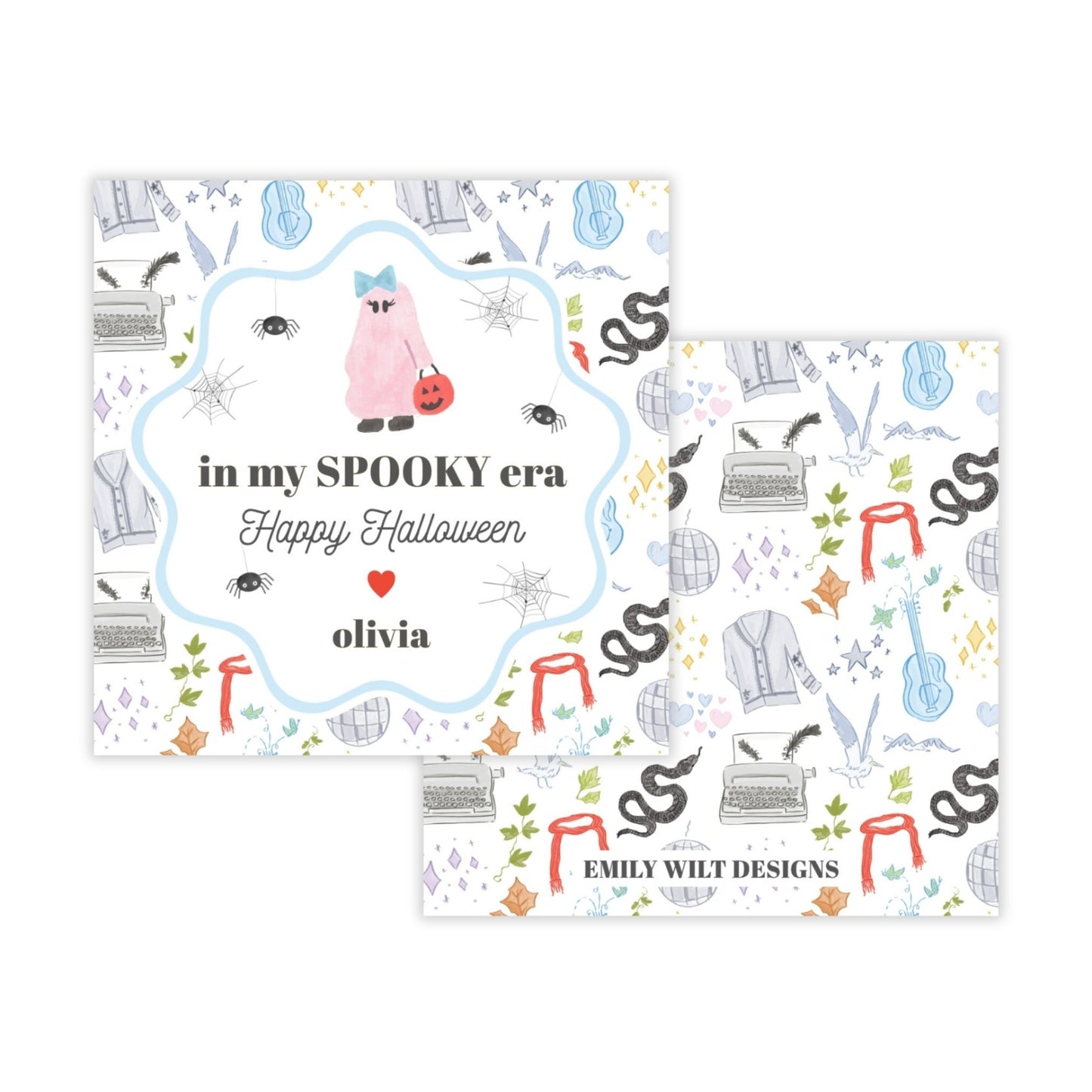Kids Halloween Tags or Stickers - Spooky Era