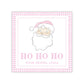 Holiday Gift Tags or Stickers for Kids - Santa (Pink)